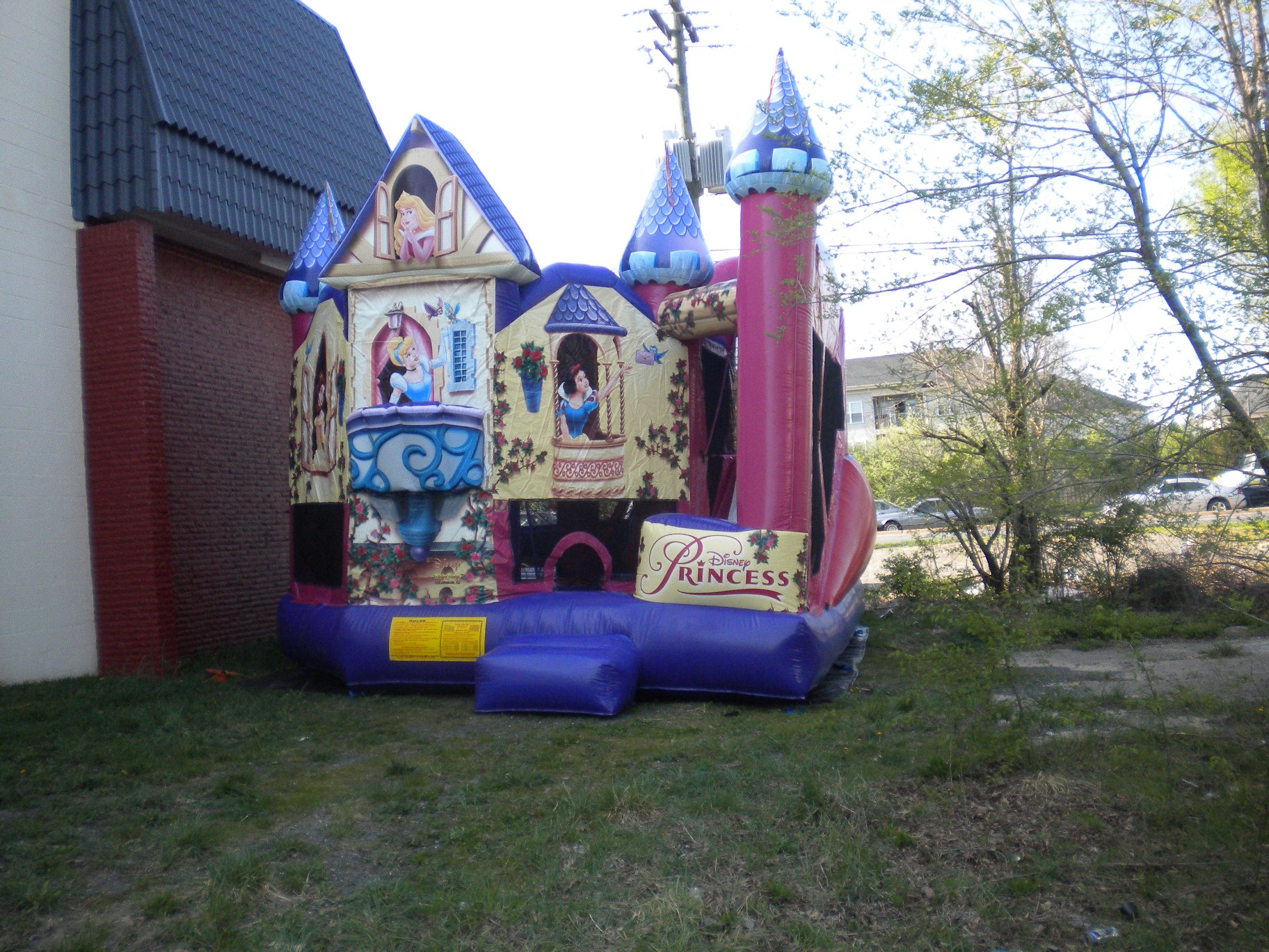 Disney Princess Combo Jumper Moonbouce Bounce House Front Right View