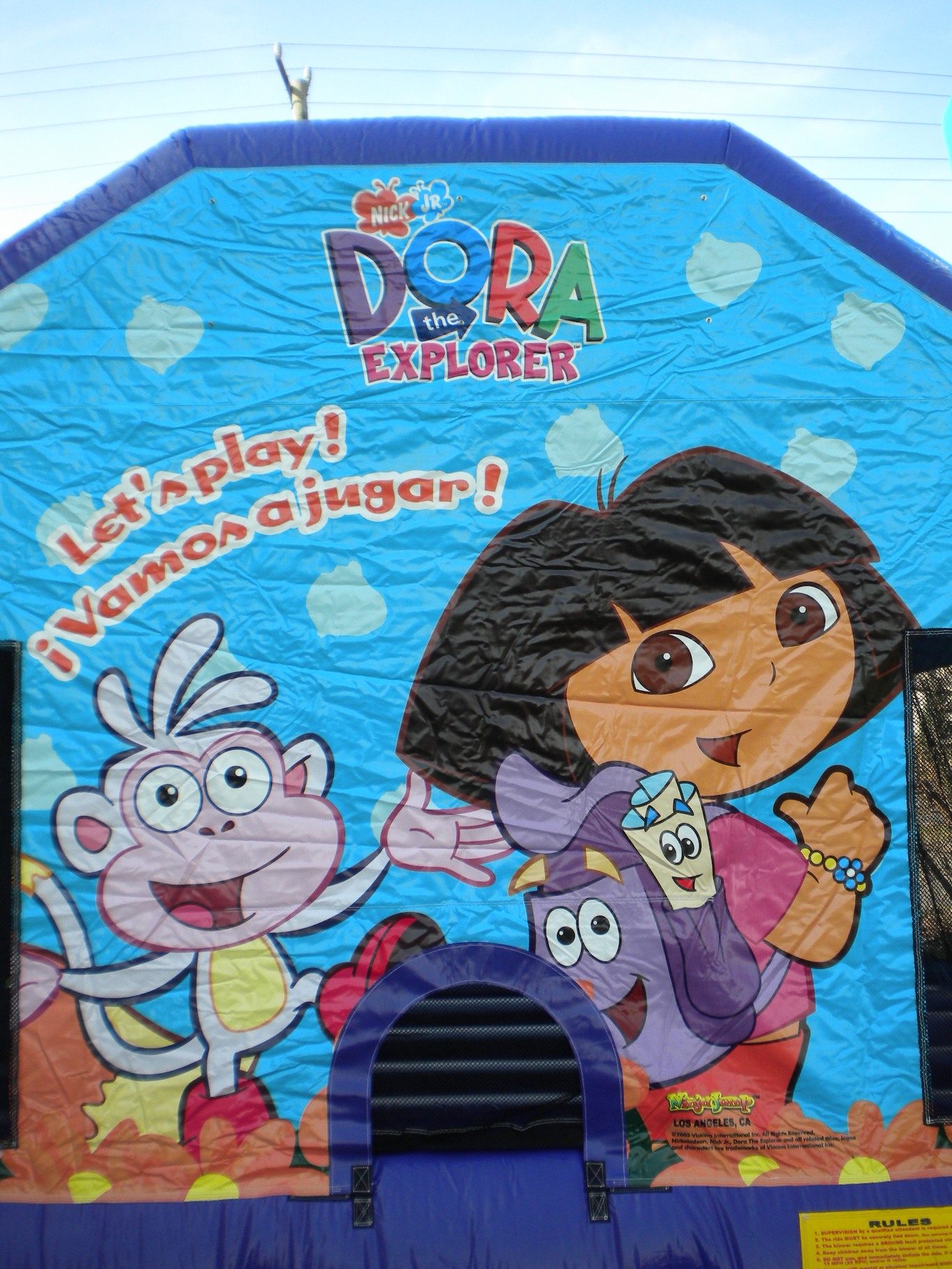 Dora the Explorer Jumper Moonbounce Bounce House Close up