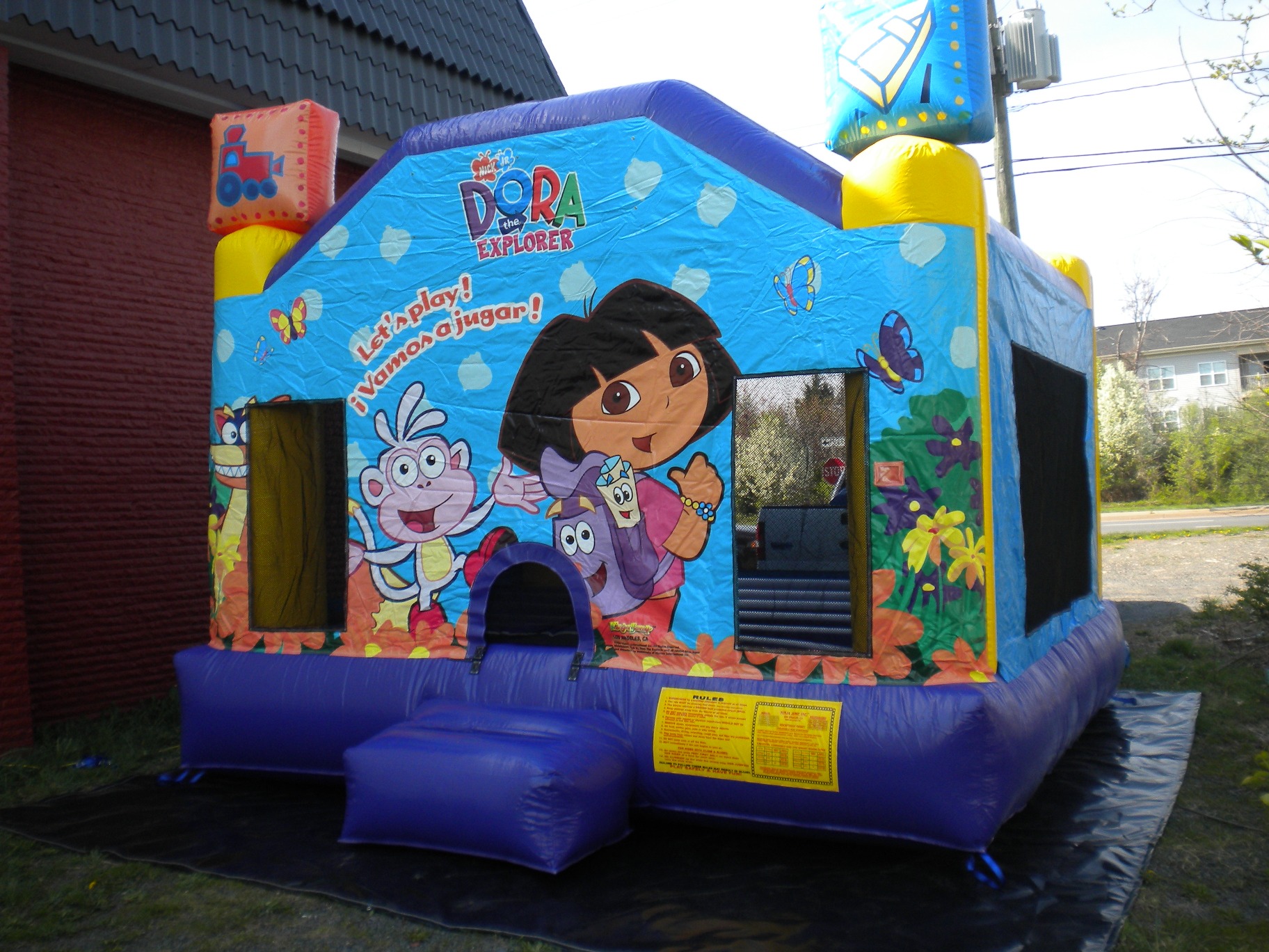Dora the Explorer Jumper Moonbounce Bounce House Front Right View